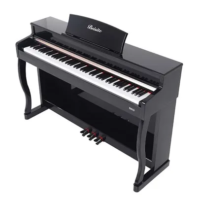 Pianoforte verticale con le cuffie